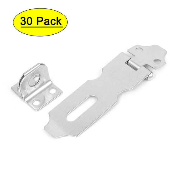id:ae0 25 c3 ef6 New Lon0167 4 Long Featured Cabinets Security Padlock reliable efficacy Door Latch Metal Hasp Staple Set 
